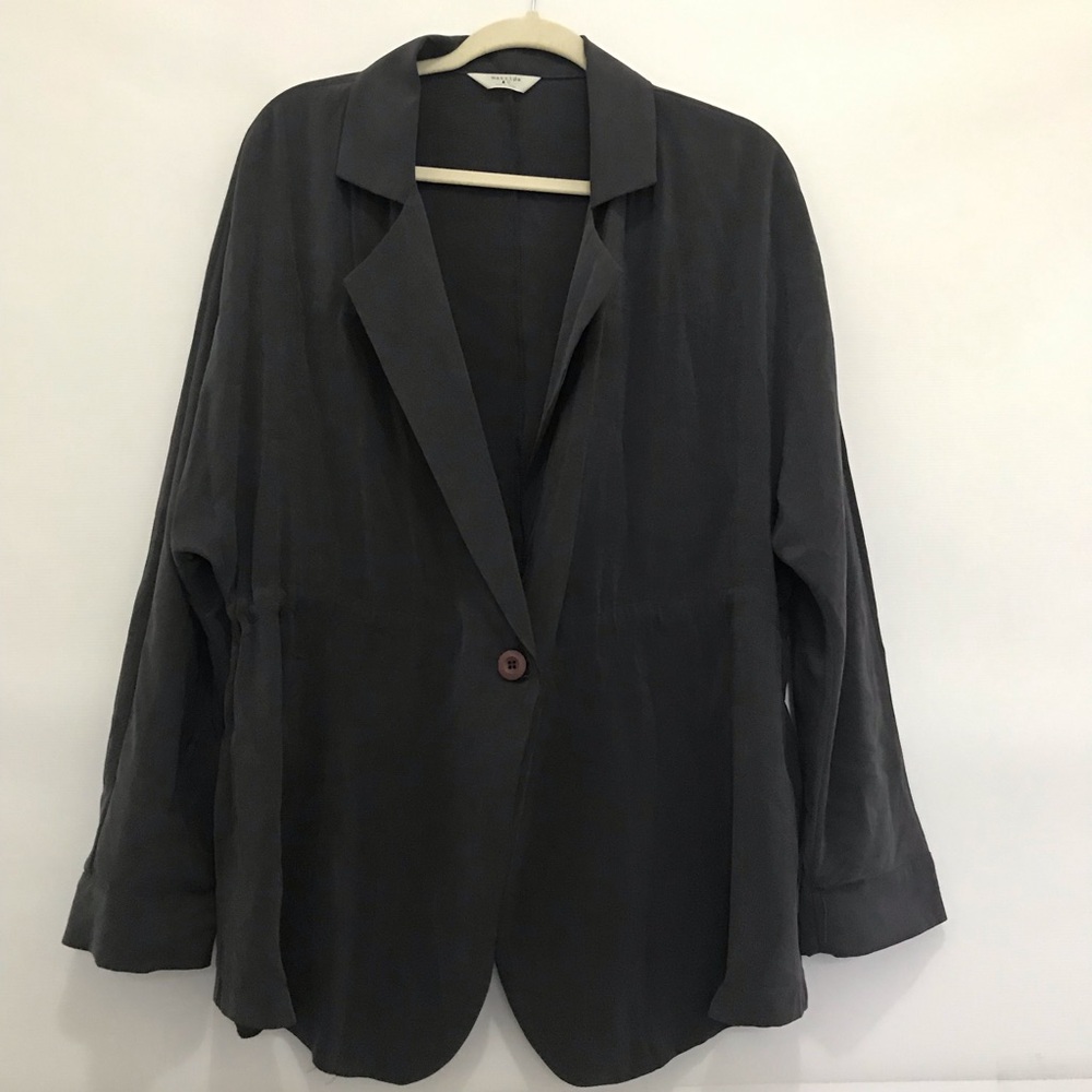 Matilda Relaxed Dark Grey Women's Blazer Jacket Size 10